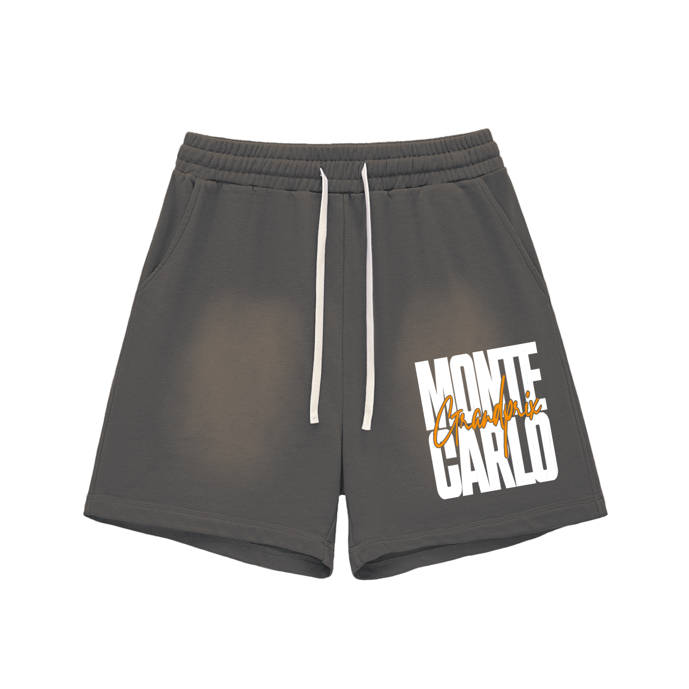 Sun Fade Raw Edge Cotton Shorts